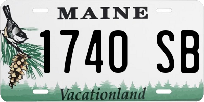 ME license plate 1740SB