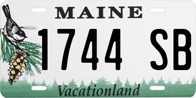 ME license plate 1744SB