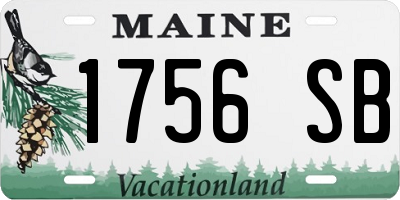 ME license plate 1756SB