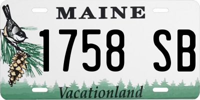 ME license plate 1758SB
