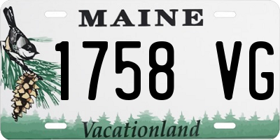 ME license plate 1758VG