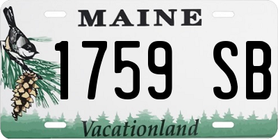 ME license plate 1759SB