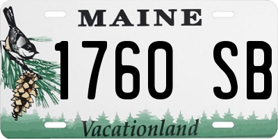 ME license plate 1760SB