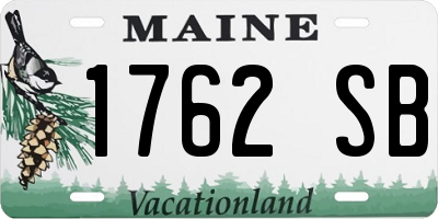 ME license plate 1762SB