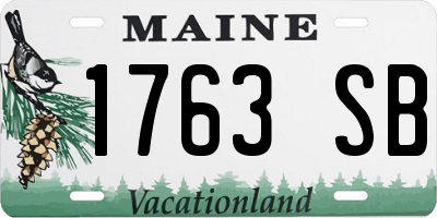 ME license plate 1763SB
