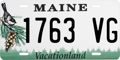 ME license plate 1763VG