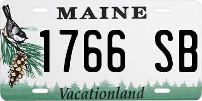 ME license plate 1766SB