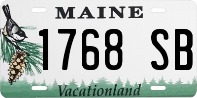 ME license plate 1768SB