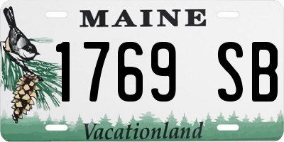 ME license plate 1769SB