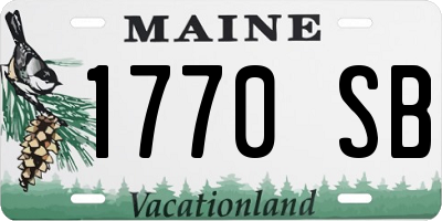 ME license plate 1770SB