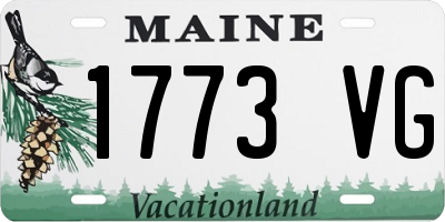 ME license plate 1773VG