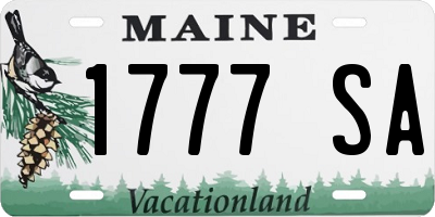ME license plate 1777SA