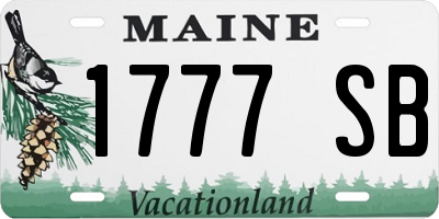 ME license plate 1777SB