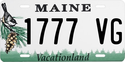 ME license plate 1777VG