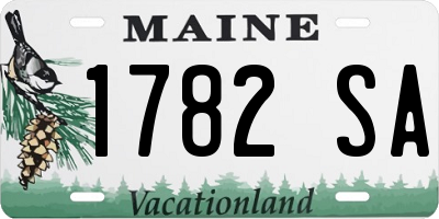 ME license plate 1782SA