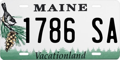 ME license plate 1786SA
