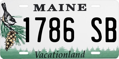 ME license plate 1786SB