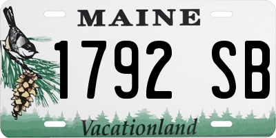 ME license plate 1792SB