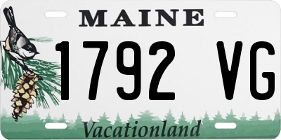 ME license plate 1792VG