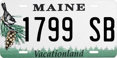 ME license plate 1799SB