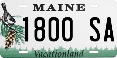 ME license plate 1800SA
