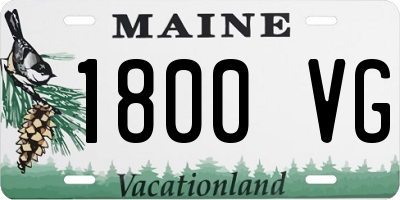 ME license plate 1800VG