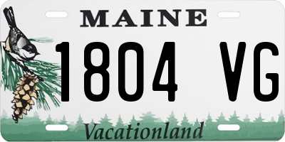ME license plate 1804VG
