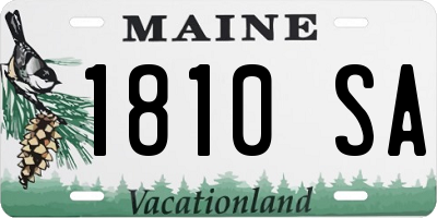 ME license plate 1810SA