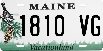 ME license plate 1810VG