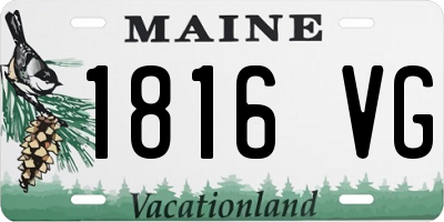 ME license plate 1816VG