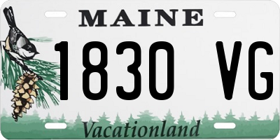 ME license plate 1830VG