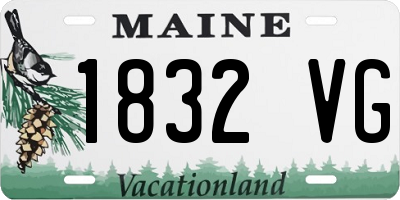 ME license plate 1832VG
