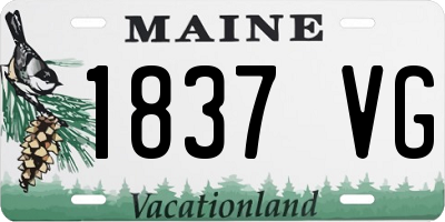 ME license plate 1837VG