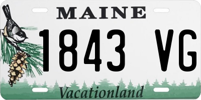 ME license plate 1843VG
