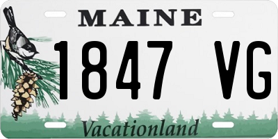 ME license plate 1847VG