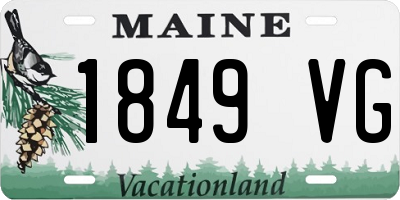 ME license plate 1849VG