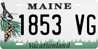 ME license plate 1853VG