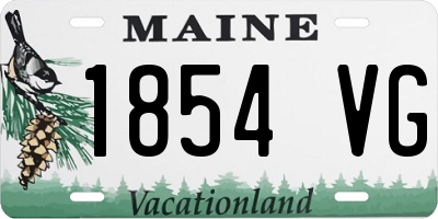 ME license plate 1854VG
