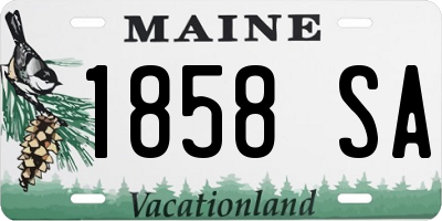 ME license plate 1858SA