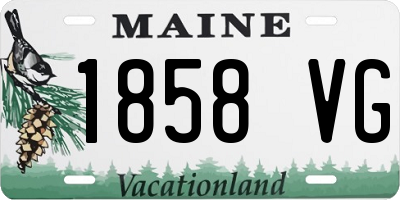 ME license plate 1858VG