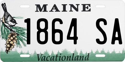 ME license plate 1864SA