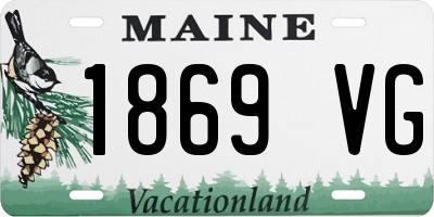 ME license plate 1869VG
