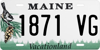 ME license plate 1871VG