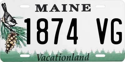 ME license plate 1874VG