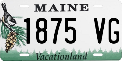 ME license plate 1875VG