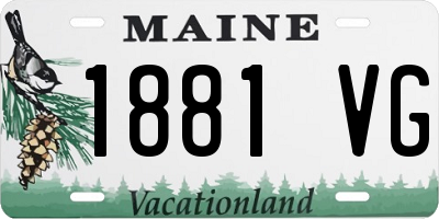 ME license plate 1881VG