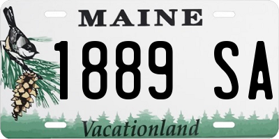 ME license plate 1889SA