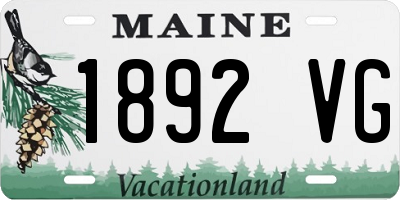 ME license plate 1892VG