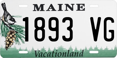 ME license plate 1893VG