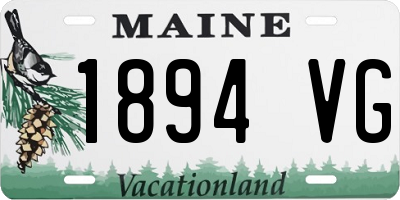 ME license plate 1894VG